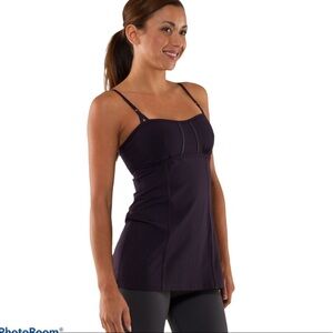 Lululemon Ariel Tank Black Swan Logo Top